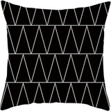 Looma Mono - Black & White Abstract Linen Pillow Cover – Minimalist Line Art Cushion Case - W0060 - Sofa, Living Room & Office Decor Looma