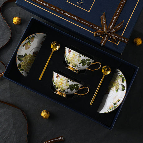 CUPURA Xeno - Designer European Ceramic Coffee Cup & Tea Set - Elegant British Afternoon Tea Collection CUPURA