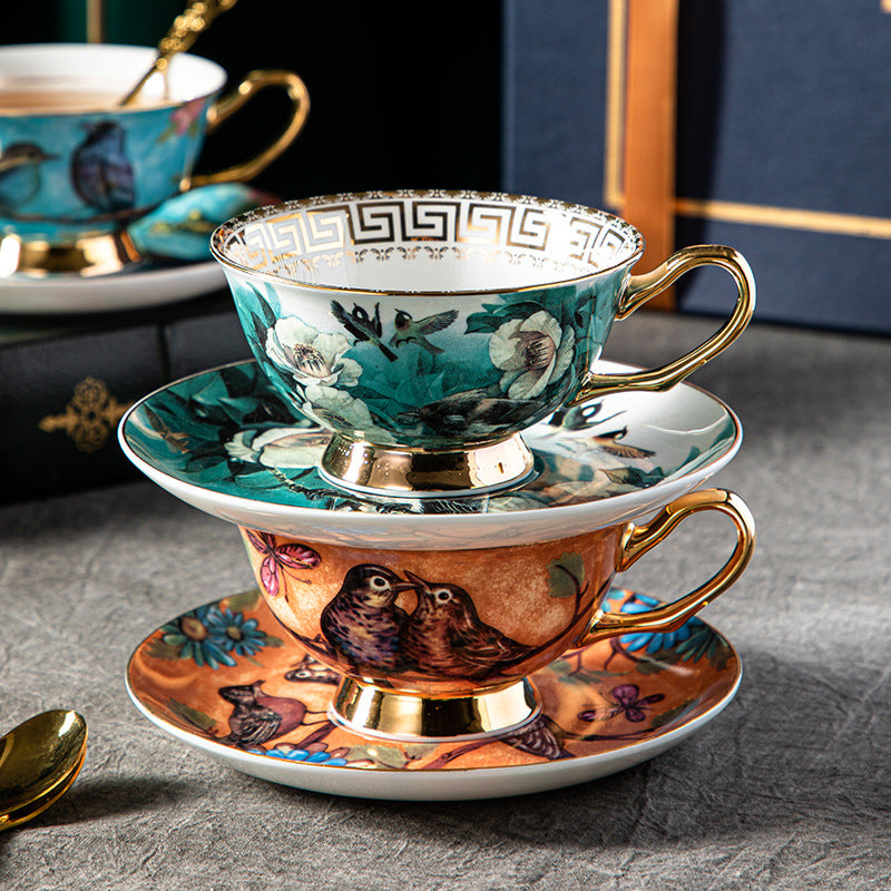 CUPURA Yaro - Elegant Coffee Cup & Saucer Set - Aesthetic Afternoon Tea Gift for Her with Box CUPURA