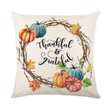 Looma Pumpkina - Halloween Pumpkin Pillow Cover with Maple Leaf & Bicycle Design | Decorative Cushion - Sofa, Bedroom & Home Looma