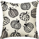 Looma Mono - Black & White Abstract Linen Pillow Cover – Minimalist Line Art Cushion Case - W0060 - Sofa, Living Room & Office Decor Looma