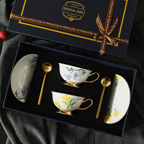 CUPURA Wiro - European Coffee Cup & Saucer - Elegant British Afternoon Tea Set, Premium Gift Souvenir CUPURA
