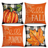 Looma Spooka - Halloween Skull, Pumpkin & Cat Pillow Cover | Spooky Decorative Cushion - Sofa & Living Room Looma