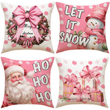 Looma Pilora - Christmas Elk & Snowman Decorative Pillowcase – Festive Cushion Cover for Living Room Sofa | Customizable Design Available - Living Room, Bedroom, Sofa Area Looma