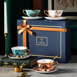 CUPURA Yaro - Elegant Coffee Cup & Saucer Set - Aesthetic Afternoon Tea Gift for Her with Box CUPURA