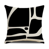 Looma Snuzu - Black & White Geometric Print Pillowcase – Modern Decorative Cushion for Sofa Living Room & Bedside Styling - Living Room, Bedroom, Sofa Area Looma