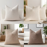 Looma Ley - Bubble Corduroy Cushion Cover – High-End Textured Pillow for Sofa Backrest & Home Decor - Living Room, Bedroom, Sofa Area Looma