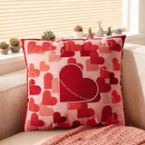 Looma Cupid - Valentines Love Pillow Cover – Romantic Red Cushion Case with “Happy Love” Print - Sofa, Wedding & Home Decor Looma