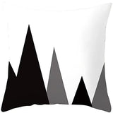 Looma Mono - Black & White Abstract Linen Pillow Cover – Minimalist Line Art Cushion Case - W0060 - Sofa, Living Room & Office Decor Looma