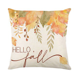 Looma Pumpkina - Halloween Pumpkin Pillow Cover with Maple Leaf & Bicycle Design | Decorative Cushion - Sofa, Bedroom & Home Looma