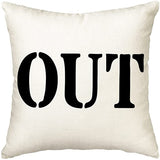 Looma Mono - Black & White Abstract Linen Pillow Cover – Minimalist Line Art Cushion Case - W0060 - Sofa, Living Room & Office Decor Looma