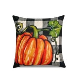 Looma Spooka - Halloween Skull, Pumpkin & Cat Pillow Cover | Spooky Decorative Cushion - Sofa & Living Room Looma