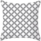 Looma Mono - Black & White Abstract Linen Pillow Cover – Minimalist Line Art Cushion Case - W0060 - Sofa, Living Room & Office Decor Looma