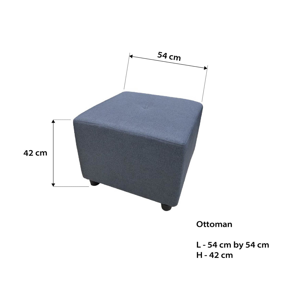 CONNER L-Shape Fabric Sofa with Ottoman Affordahome