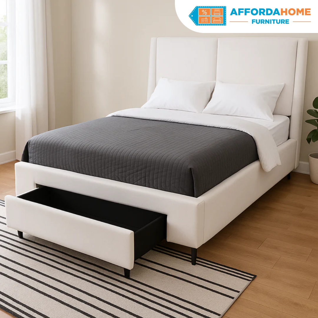 KRIZZY Bedframe with Drawer Affordahome