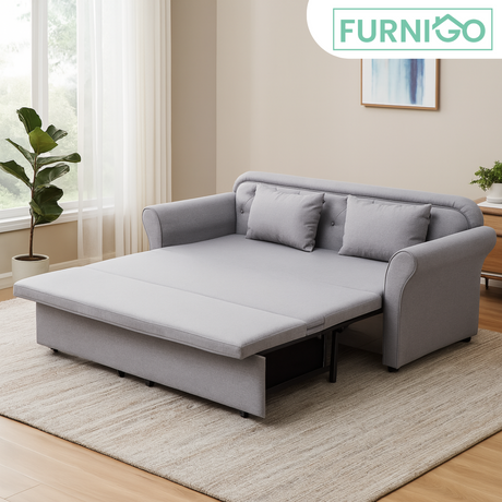 MCKENNA Fabric Sofabed with Storage Furnigo