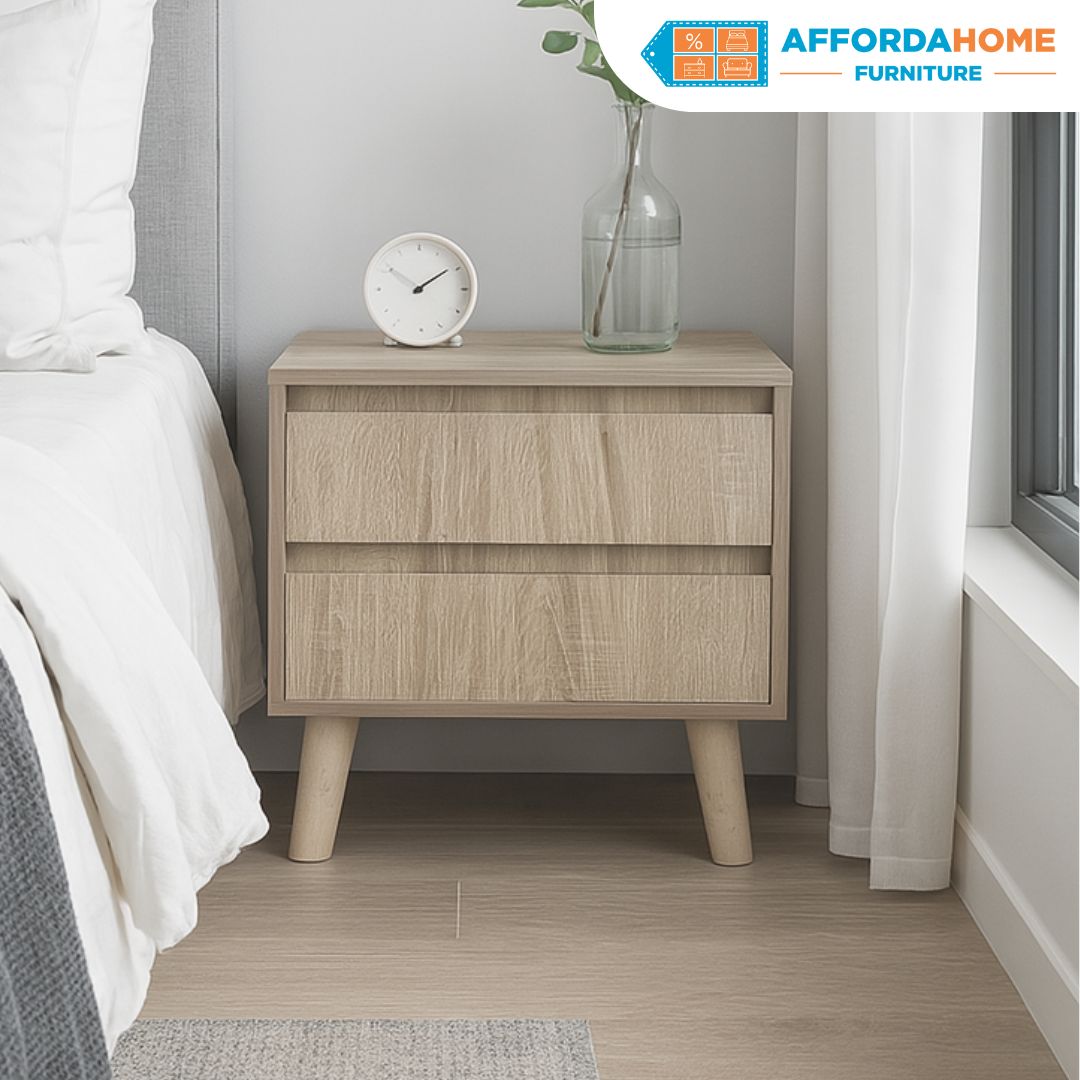 COOPER 2-Drawer Side Table Affordahome