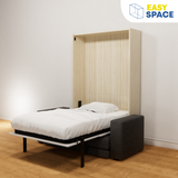 Q68 Manual Vertical Wall Bed with Sofa 1200x1900mm (48'' x 75'' Semi-Double Bed) Easy Space PH