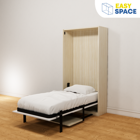 Q68 Manual Vertical Wall Bed with Table 900x1900mm (36'' x 75'' Single Size Bed) Easy Space PH