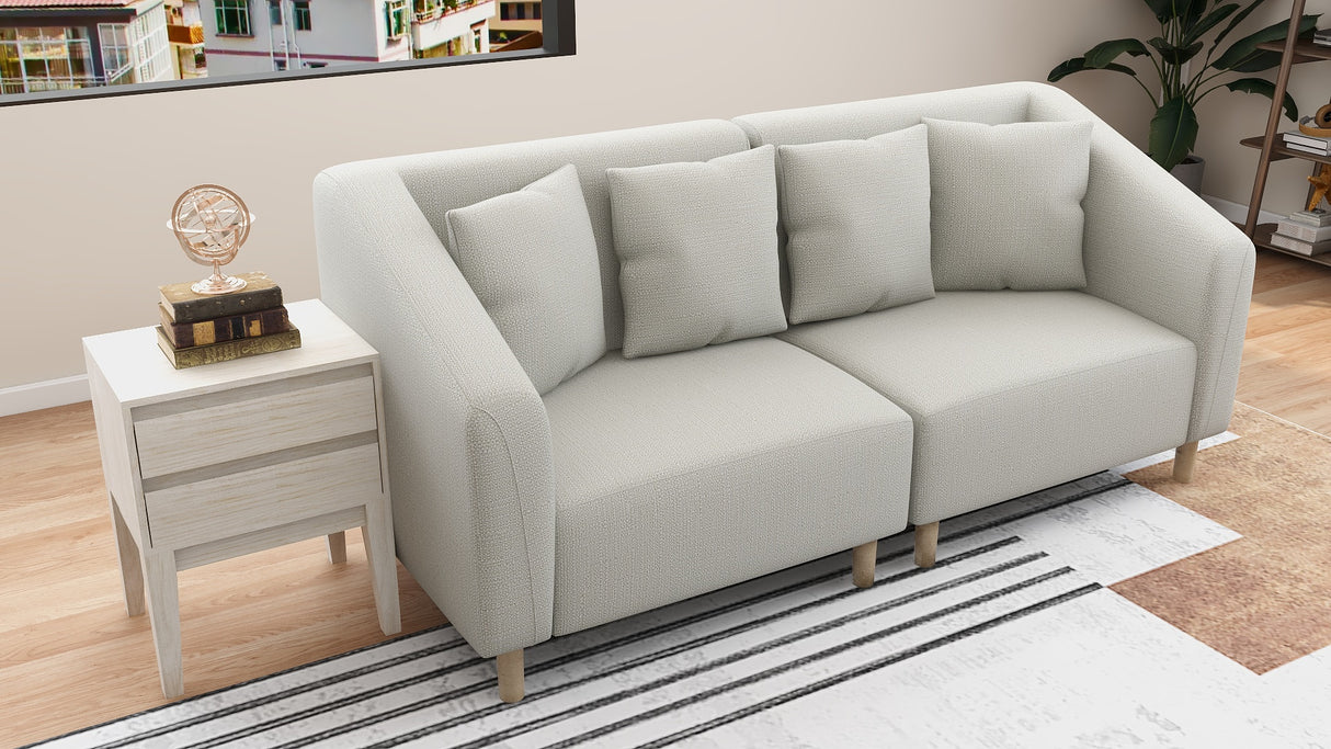 REEVA 3-Seater Fabric Sofa Furnigo