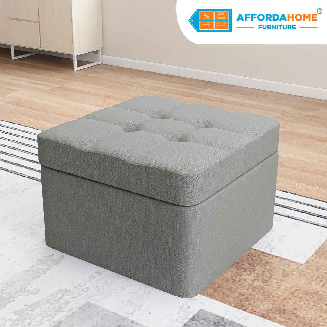 RONNA Fabric Storage Ottoman Affordahome