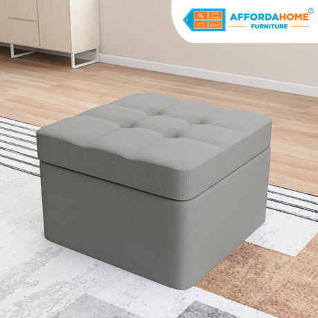 RONNA Fabric Storage Ottoman Affordahome