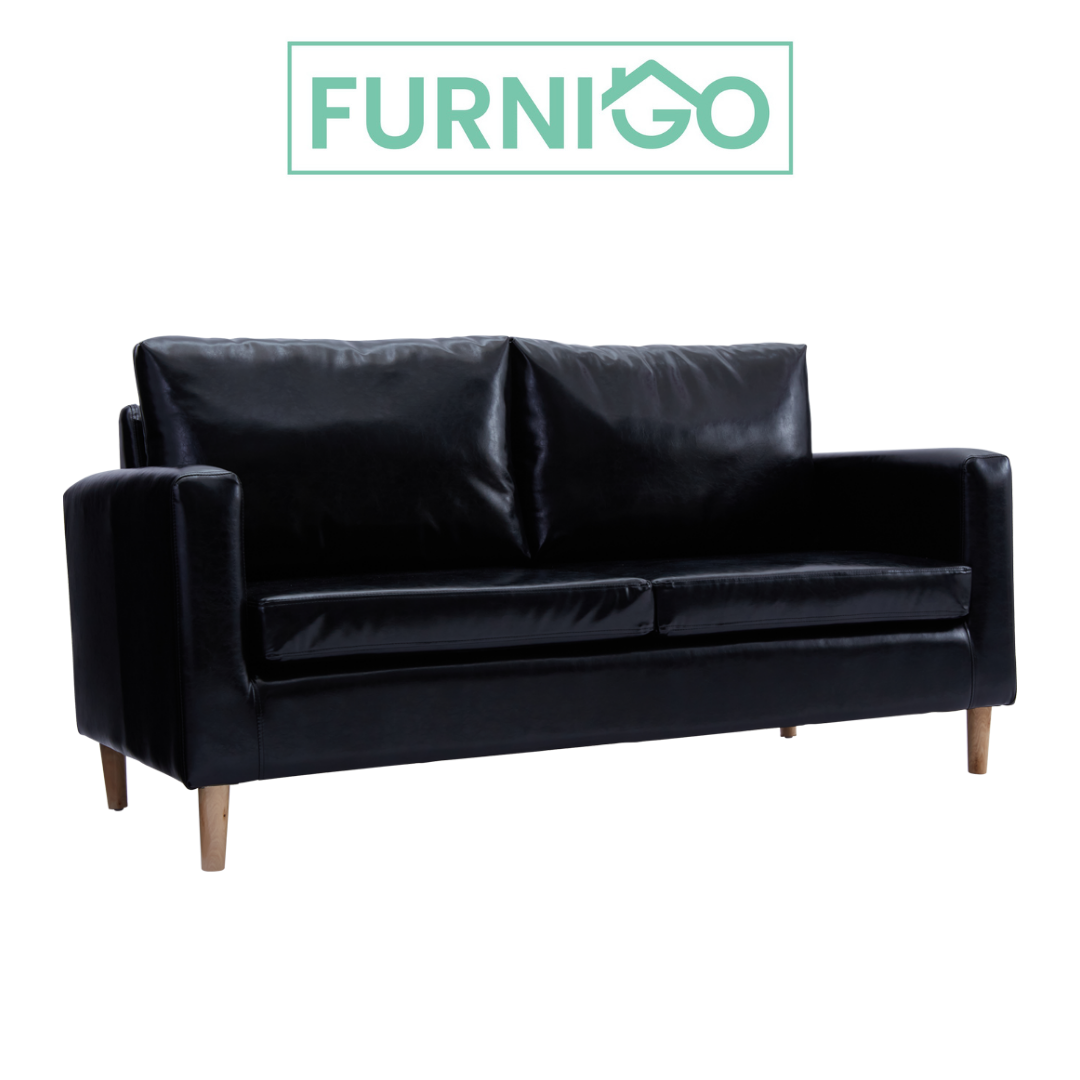 SANDER 2-Seater Leather Sofa Furnigo