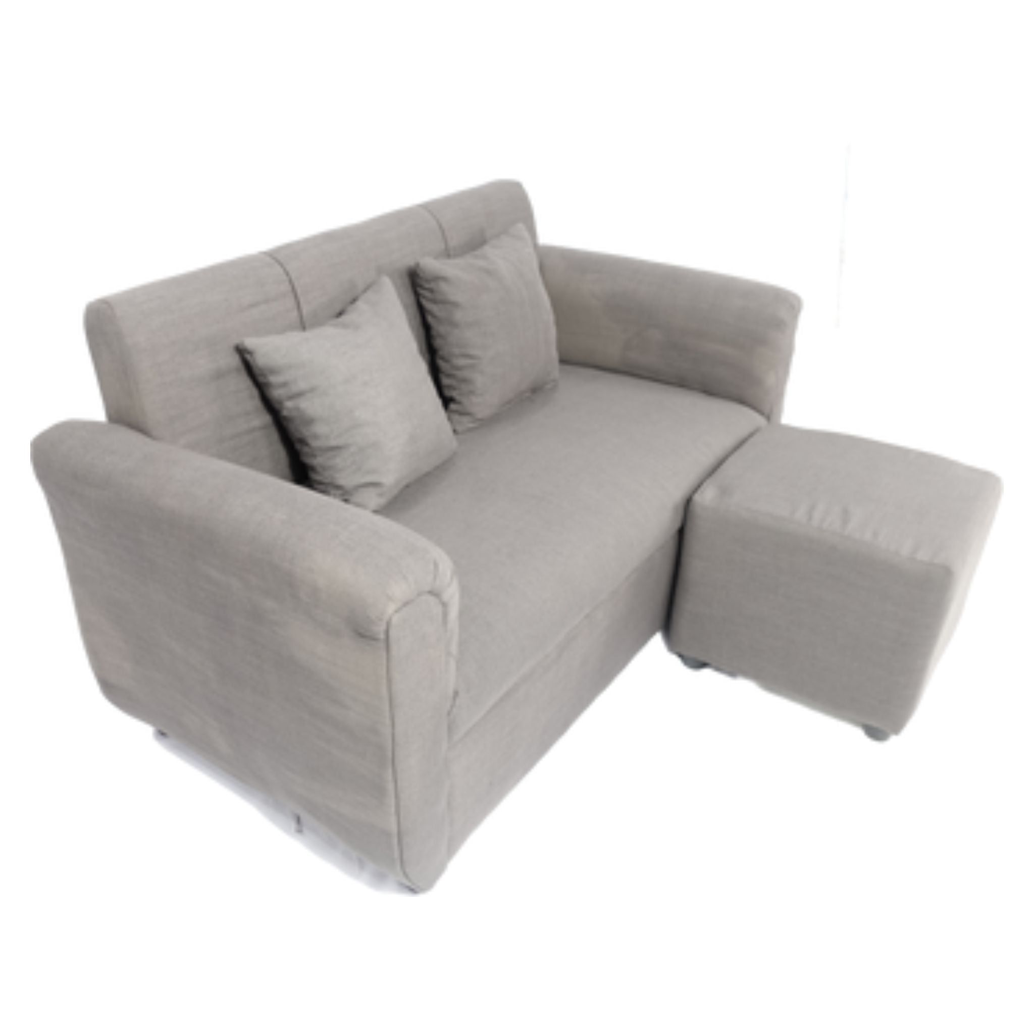 SHEENA 2-Seater Fabric Sofa w/ Ottoman AF Home