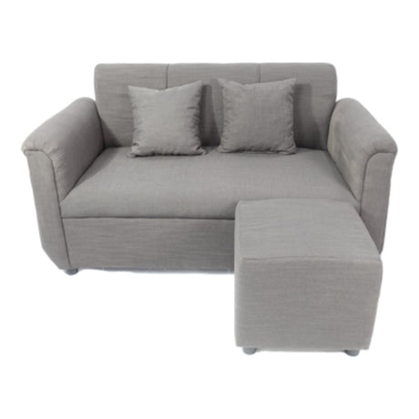 SHEENA 2-Seater Fabric Sofa w/ Ottoman Affordahome