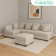SLANE L-Shape Corner Fabric Sofa Furnigo