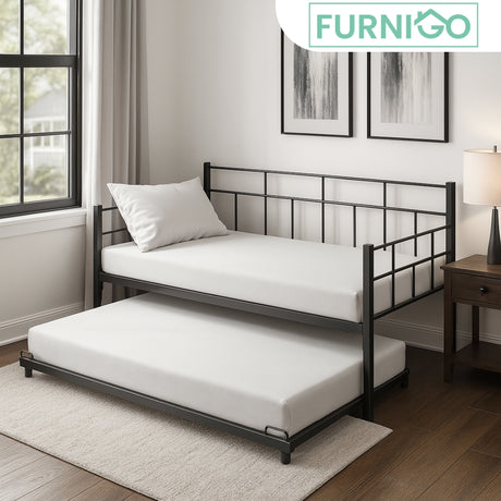 BREW Metal Daybed w/ Pullout Furnigo