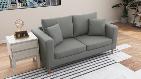 SANDY 3-Seater Fabric Sofa with Pillows Affordahome