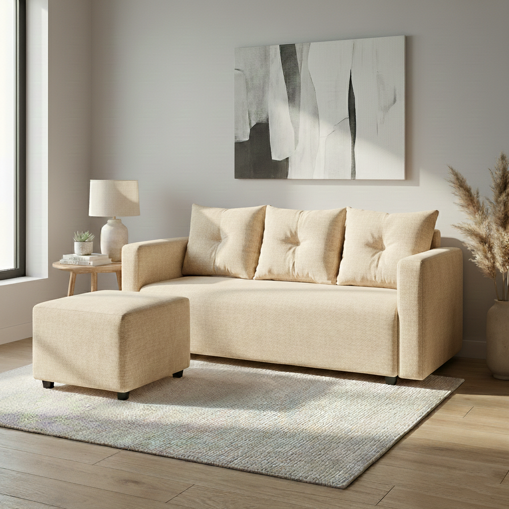 Sarah Reversible Fabric Sofa Affordahome