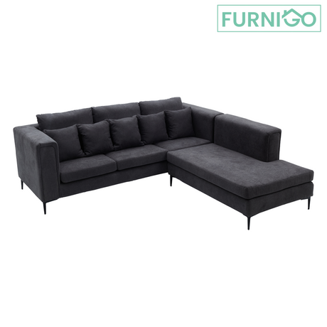 SCOTT L-Shape Fabric Sofa Furnigo