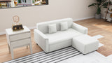 SHEENA 2-Seater Fabric Sofa w/ Ottoman Affordahome