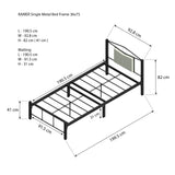 RAMER Metal Bed Frame Affordahome