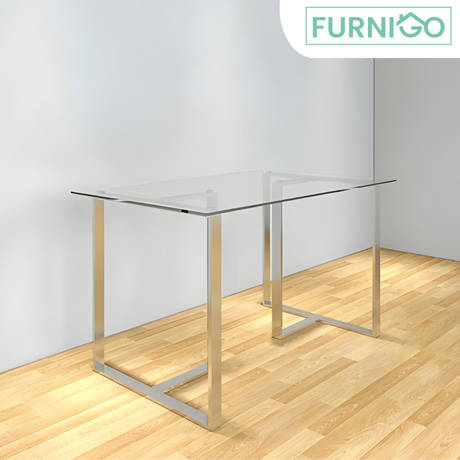 SITO Stainless Steel Dining Table (4-6 Seater) Furnigo