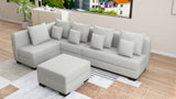 SLANE L-Shape Corner Fabric Sofa Furnigo