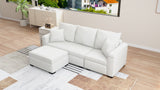 STELLA Fabric Sofa w/ Ottoman and Pillows | FREE BENNY CENTER TABLE | Payday Sale Furnigo