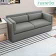 SUZANNE 3-Seater Fabric Sofa w/ Ottoman Furnigo