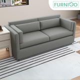 SUZANNE 3-Seater Fabric Sofa w/ Ottoman Furnigo