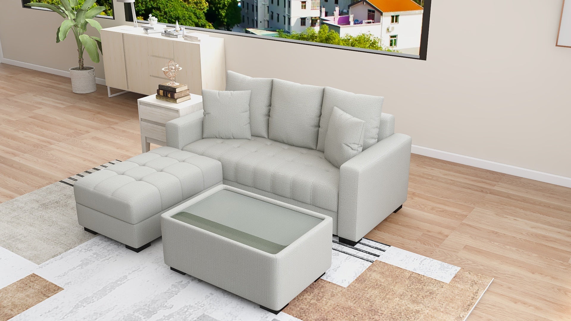 L shape sofa set deals home center