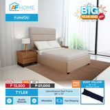 TYLER Upholstered Bed frame | FREE BODY PILLOW 50" x 15" | BIG YEAR-END SALE Furnigo