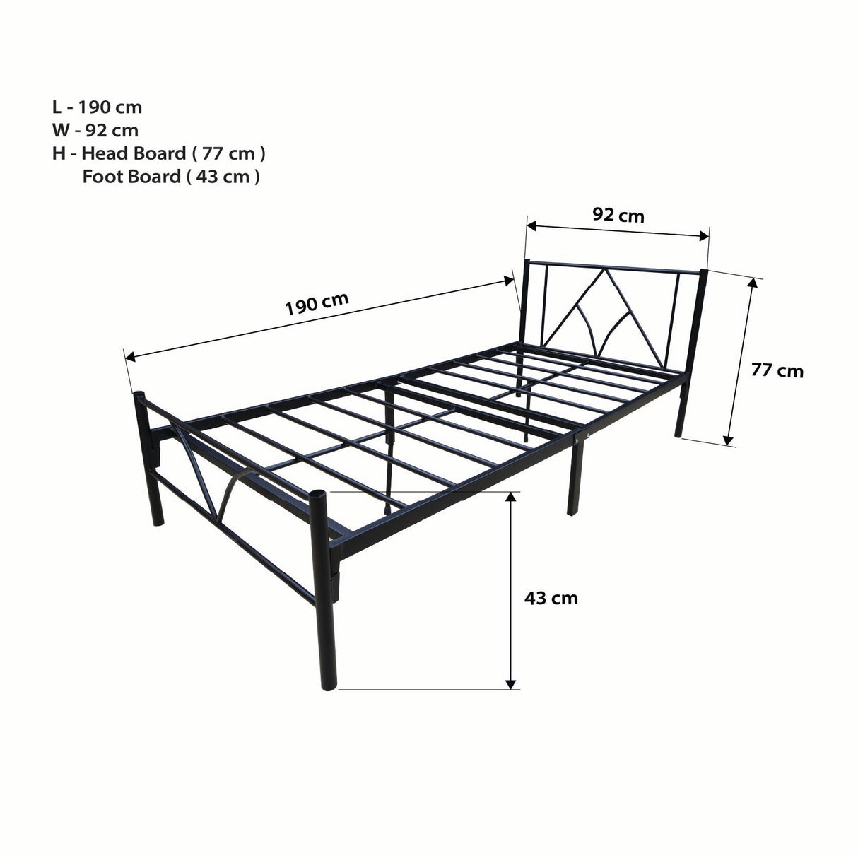 REX Metal Bed Frame Affordahome