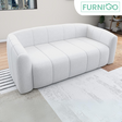 VIANCA 3-Seater Curved Plush Accent Fabric Sofa Furnigo