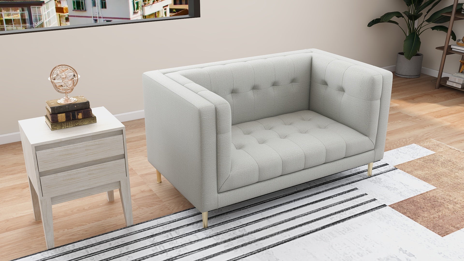 VICI 2-Seater Fabric Sofa AF Home