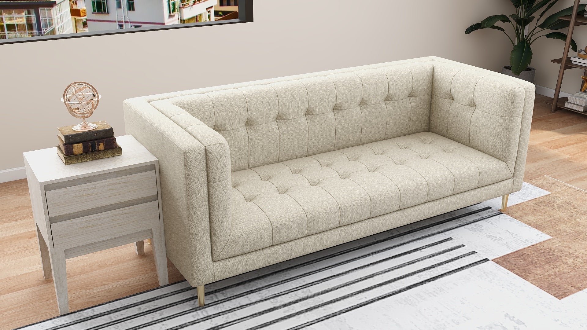VICI 3-Seater Fabric Sofa AF Home