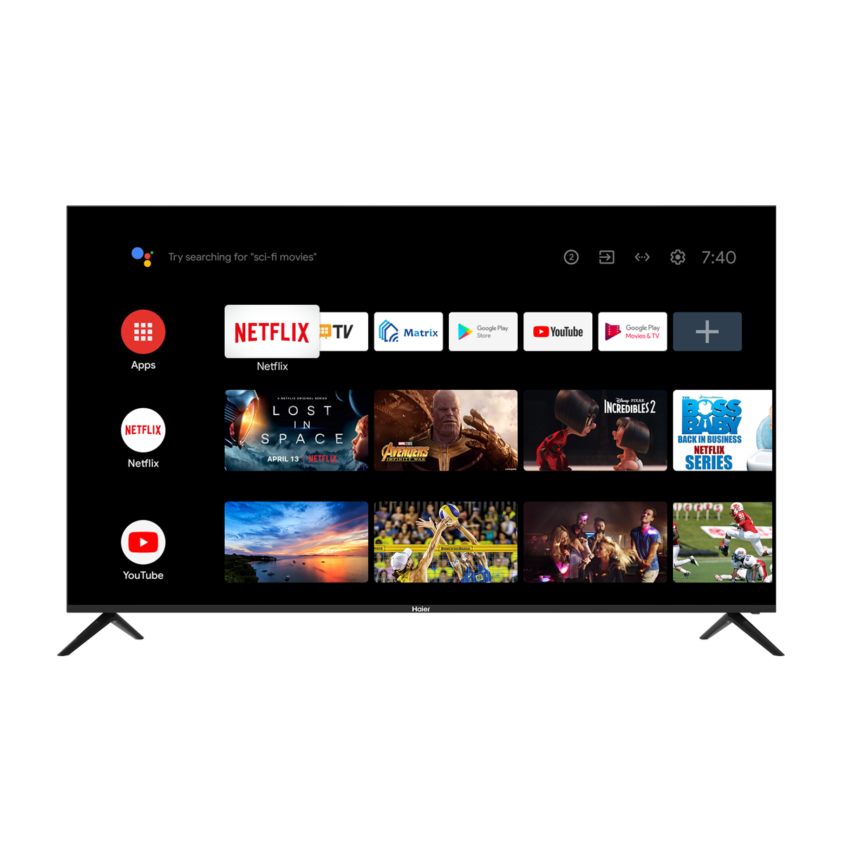 HAIER H55K68UG 55IN Android Television Haier