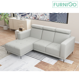 WARRICK L-Shape Fabric Sofa Furnigo