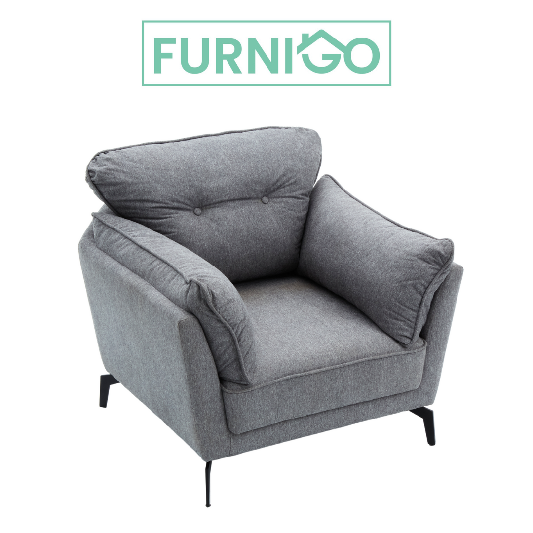 WILLY 1-Seater Fabric Sofa Furnigo